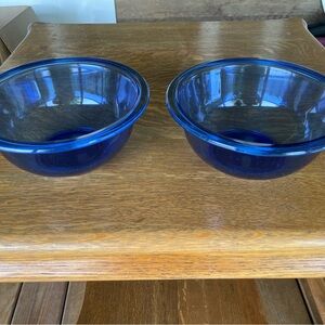 Pyrex Blue Glass Mixing Bowls